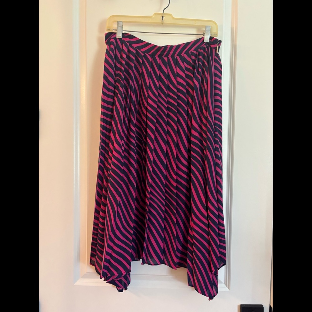Michael Kors Striped Pink and Black Women's Skirt